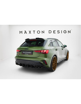 Splitters posteriori laterali Street Pro  Audi S3 Sportback 8Y Facelift (Cod. M-AUS38YFCNC-RSD1BRB)