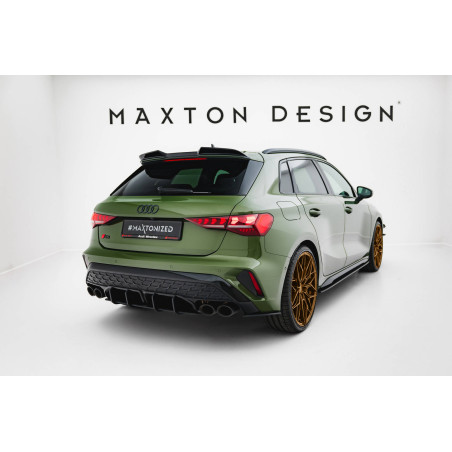 Splitters posteriori laterali Street Pro  Audi S3 Sportback 8Y Facelift (Cod. M-AUS38YFCNC-RSD1BRB)