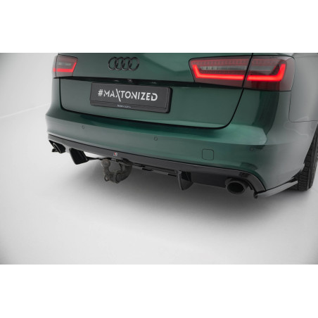 Sottoparaurti posteriore Audi A6 S-line Avant C7 (Cod. M-AU-A6-C7-SLINE-AV-RS1GO_O+RS1RG)