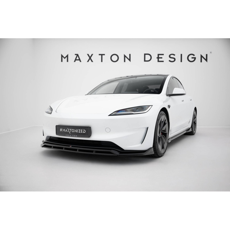 SPLITTER ANTERIORE V.1 Tesla Model 3 Performance Mk1 Facelift (Cod. M-TE-MODEL3-1F-PFC-FD1G+FD1RG)