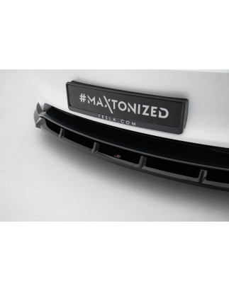 SPLITTER ANTERIORE V.2 Tesla Model 3 Performance Mk1 Facelift (Cod. M-TE-MODEL3-1F-PFC-FD2G)