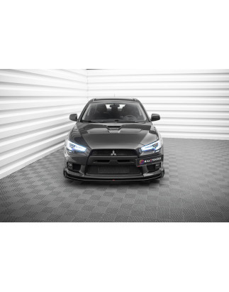 SPLITTER ANTERIORE street pro + Flaps Mitsubishi Lancer EVO X (Cod. M-MILA10EVOCNC-FD4B+FSF1G)