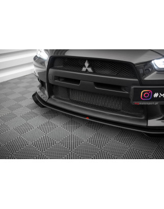 SPLITTER ANTERIORE street pro + Flaps Mitsubishi Lancer EVO X (Cod. M-MILA10EVOCNC-FD4B+FSF1G)