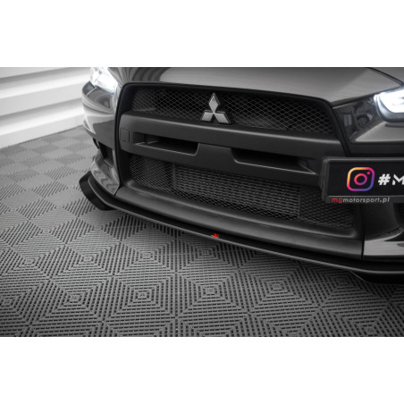 SPLITTER ANTERIORE street pro + Flaps Mitsubishi Lancer EVO X (Cod. M-MILA10EVOCNC-FD4BRB+FSF1G)