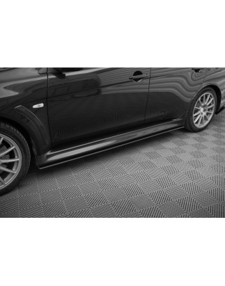 Diffusori minigonne street pro Mitsubishi Lancer EVO X (Cod. M-MILA10EVOCNC-SD2B)