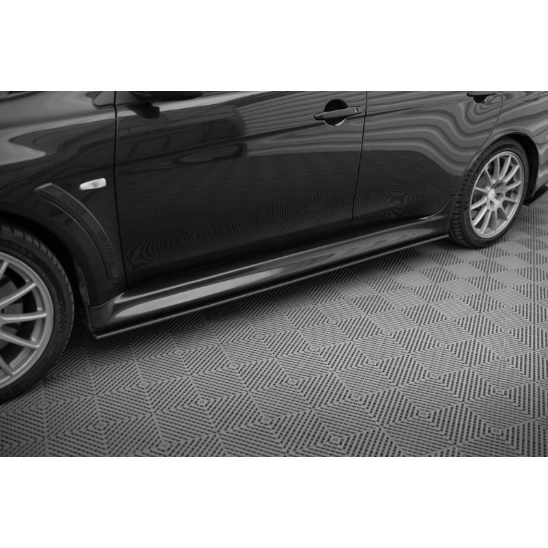 Diffusori minigonne street pro Mitsubishi Lancer EVO X (Cod. M-MILA10EVOCNC-SD2BRB)