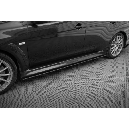 Diffusori minigonne street pro Mitsubishi Lancer EVO X (Cod. M-MILA10EVOCNC-SD2BRB)