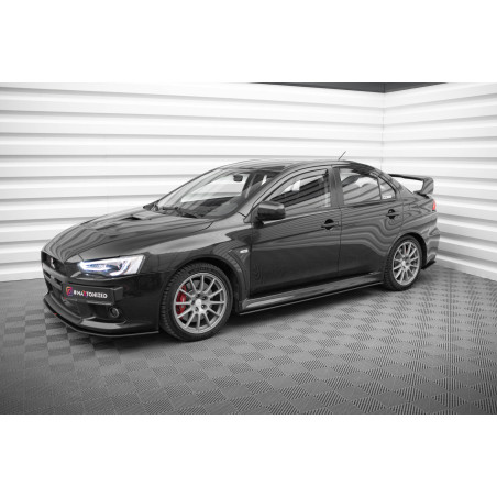Diffusori minigonne street pro Mitsubishi Lancer EVO X (Cod. M-MILA10EVOCNC-SD2BRB)