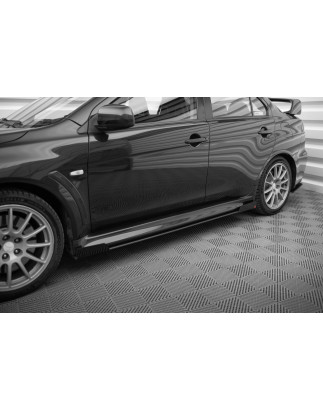 Diffusori minigonne street pro + Flaps Mitsubishi Lancer EVO X (Cod. M-MILA10EVOCNC-SD2B+SF1G)