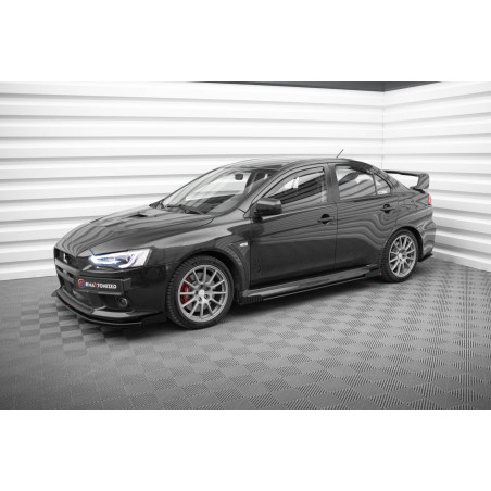 Diffusori minigonne street pro + Flaps Mitsubishi Lancer EVO X (Cod. M-MILA10EVOCNC-SD2B+SF1G)