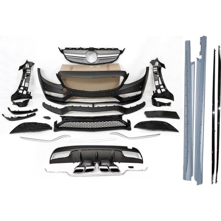 Kit Estetico Mercedes W205 2014-2018 4P / SW Look C63 (Cod. E-TCM020001040123)
