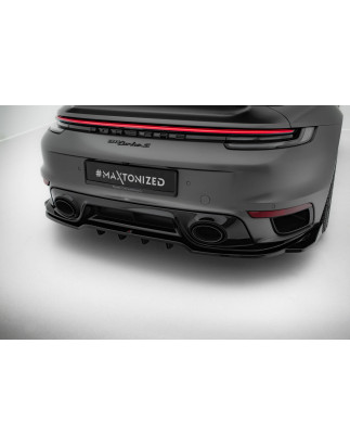 Splitter posteriore (con barre verticali) Porsche 911 Turbo S Sport Package 992 (Cod. M-PO-911-992-T