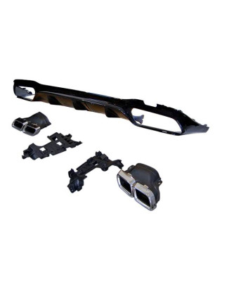 Diffusore Posteriore Mercedes W213 4 porte look AMG E63 ABS (Cod. E-TCM01170099)