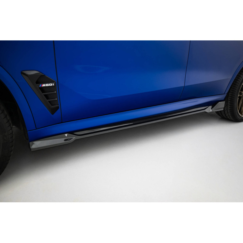 Minigonne in carbonio  BMW X5 M-Pack G05 Facelift  (Cod. M-CF-BM-X5M-F95F-SD1-245-P)
