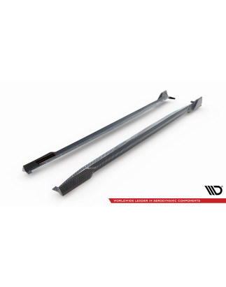 Minigonne in carbonio  BMW X5 M-Pack G05 Facelift  (Cod. M-CF-BM-X5M-F95F-SD1-245-P)