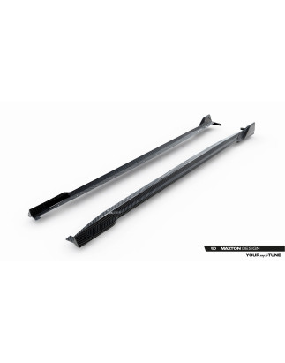 Minigonne in carbonio  BMW X5 M-Pack G05 Facelift  (Cod. M-CF-BM-X5M-F95F-SD1-245-P)