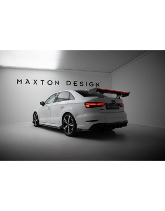 Spoiler in carbonio  + LED Audi A3 / A3 S-Line / S3 / RS3 berlina 8V / 8V Facelift (Cod. M-CF-AU-S3-