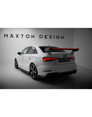 Spoiler in carbonio  + LED Audi A3 / A3 S-Line / S3 / RS3 berlina 8V / 8V Facelift (Cod. M-CF-AU-S3-