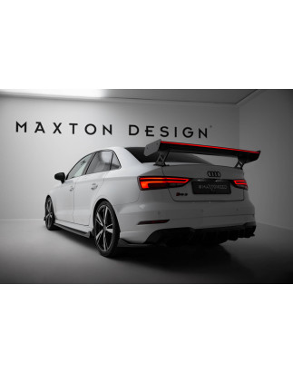Spoiler in carbonio  + LED Audi A3 / A3 S-Line / S3 / RS3 berlina 8V / 8V Facelift (Cod. M-CF-AU-S3-