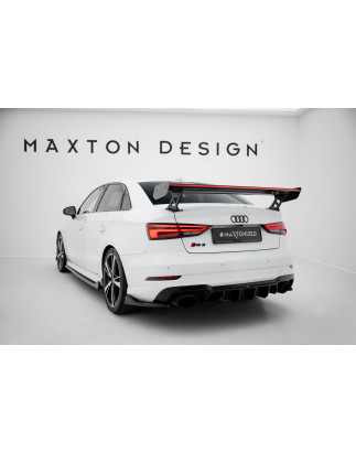 Spoiler in carbonio  + LED Audi A3 / A3 S-Line / S3 / RS3 berlina 8V / 8V Facelift (Cod. M-CF-AU-S3-