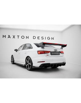 Spoiler in carbonio  + LED Audi A3 / A3 S-Line / S3 / RS3 berlina 8V / 8V Facelift (Cod. M-CF-AU-S3-