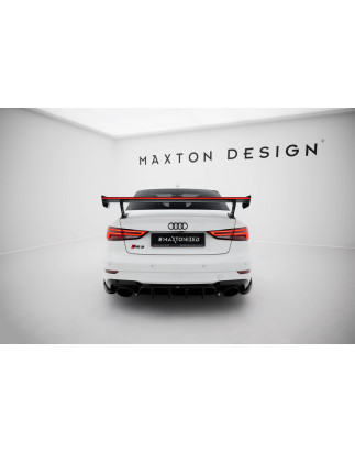 Spoiler in carbonio  + LED Audi A3 / A3 S-Line / S3 / RS3 berlina 8V / 8V Facelift (Cod. M-CF-AU-S3-