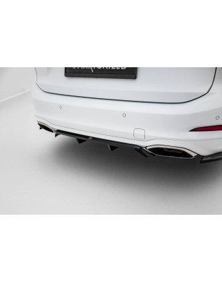 Splitter centrale posteriore (con barre verticali) Ford Focus Vignale FAMILIARE Mk4 (Cod. M-FO-FO-4-