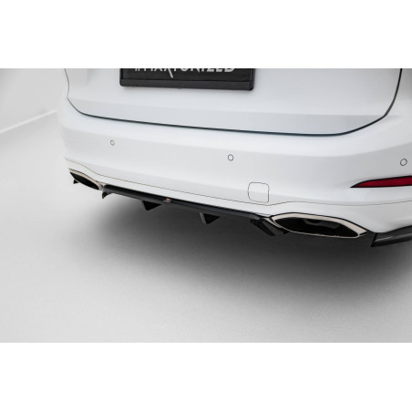 Splitter centrale posteriore (con barre verticali) Ford Focus Vignale FAMILIARE Mk4 (Cod. M-FO-FO-4-