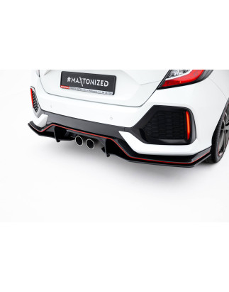 Splitters posteriori laterali Street Pro Honda Civic Sport Mk 10  (Cod. M-HOCI10SPORTCNC-RSD2B+BRBI)