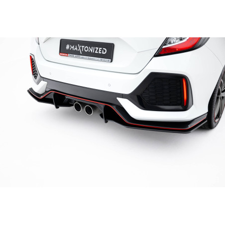 Splitters posteriori laterali Street Pro Honda Civic Sport Mk 10  (Cod. M-HOCI10SPORTCNC-RSD2B+BRBI)