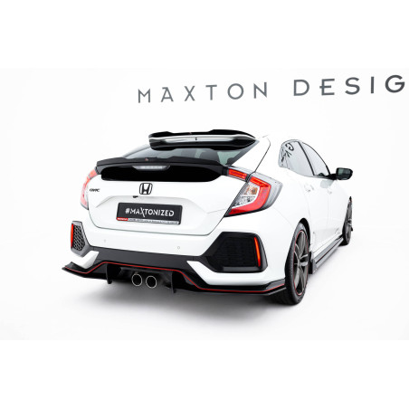 Splitters posteriori laterali Street Pro Honda Civic Sport Mk 10  (Cod. M-HOCI10SPORTCNC-RSD2BRB)