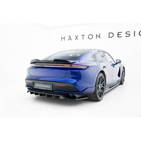 Splitter posteriore (con barre verticali) Porsche Taycan Turbo S Mk1  (Cod. M-PO-TAY-1-TURBO-S-RD1G+