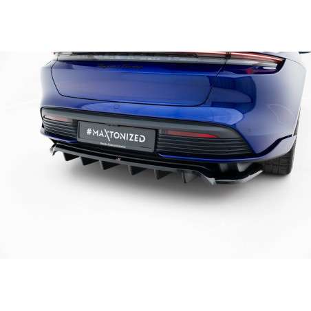 Splitter posteriore (con barre verticali) Porsche Taycan Turbo S Mk1  (Cod. M-PO-TAY-1-TURBO-S-RD1G+
