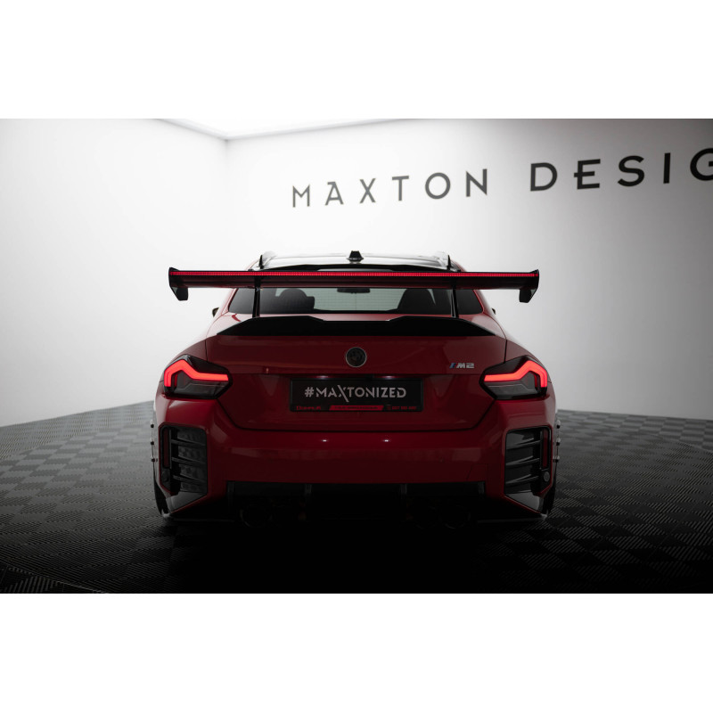 Spoiler in carbonio con supporto superiore + LED BMW M2 G87 (Cod. M-CF-BM-M2-G87-WING5-UPP-245-P+LED