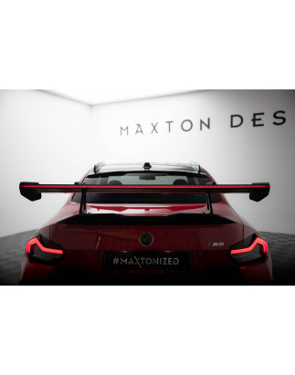 Spoiler in carbonio con supporto superiore + LED BMW M2 G87 (Cod. M-CF-BM-M2-G87-WING5-UPP-245-P+LED