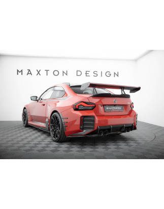 Spoiler in carbonio con supporto superiore + LED BMW M2 G87 (Cod. M-CF-BM-M2-G87-WING5-UPP-245-P+LED