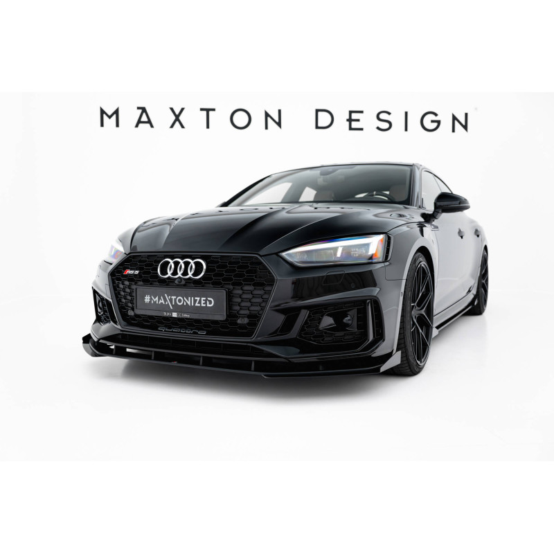 SPLITTER ANTERIORE street pro + Flaps Audi RS5 Coupe / Sportback F5 (Cod. M-AURS52SBCNC-FD1BRB+FSF1G