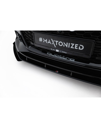 SPLITTER ANTERIORE street pro + Flaps Audi RS5 Coupe / Sportback F5 (Cod. M-AURS52SBCNC-FD1BRB+FSF1G
