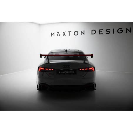 Spoiler in carbonio  V.1 + LED Audi A5 / A5 S-Line / S5 / RS5 Coupe F5 / F5 Facelift (Cod. M-CF-AU-S