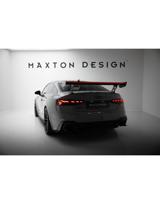 Spoiler in carbonio  V.1 + LED Audi A5 / A5 S-Line / S5 / RS5 Coupe F5 / F5 Facelift (Cod. M-CF-AU-S