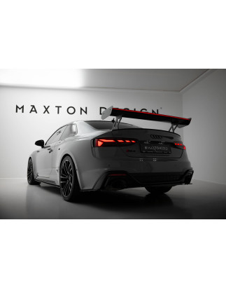 Spoiler in carbonio  V.1 + LED Audi A5 / A5 S-Line / S5 / RS5 Coupe F5 / F5 Facelift (Cod. M-CF-AU-S