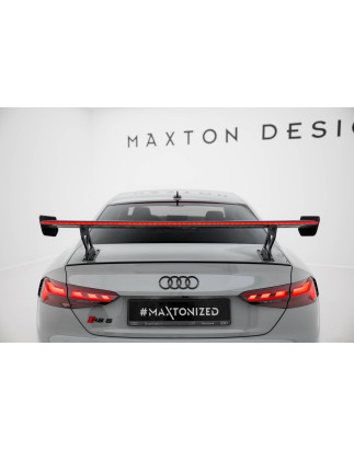 Spoiler in carbonio  V.1 + LED Audi A5 / A5 S-Line / S5 / RS5 Coupe F5 / F5 Facelift (Cod. M-CF-AU-S