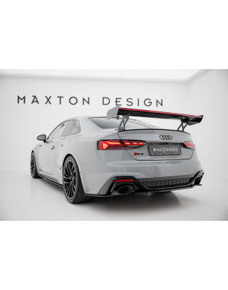 Spoiler in carbonio  V.1 + LED Audi A5 / A5 S-Line / S5 / RS5 Coupe F5 / F5 Facelift (Cod. M-CF-AU-S