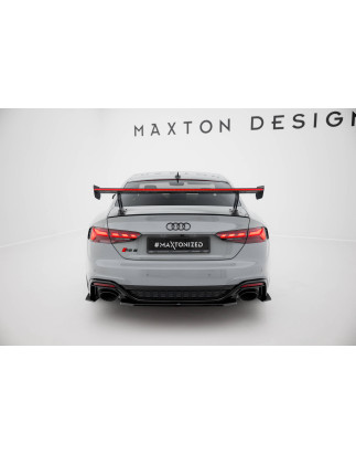 Spoiler in carbonio  V.1 + LED Audi A5 / A5 S-Line / S5 / RS5 Coupe F5 / F5 Facelift (Cod. M-CF-AU-S