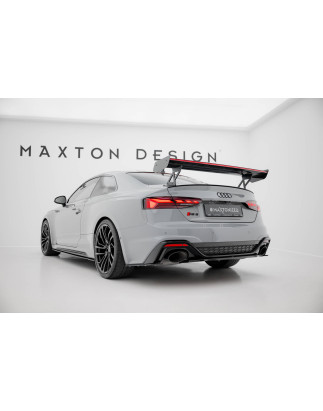 Spoiler in carbonio  V.1 + LED Audi A5 / A5 S-Line / S5 / RS5 Coupe F5 / F5 Facelift (Cod. M-CF-AU-S