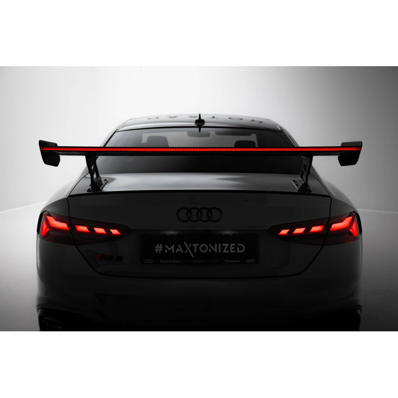 Spoiler in carbonio  V.2 + LED Audi A5 / A5 S-Line / S5 / RS5 Coupe F5 / F5 Facelift (Cod. M-CF-AU-S