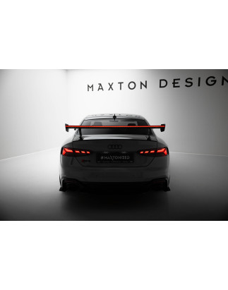 Spoiler in carbonio  V.2 + LED Audi A5 / A5 S-Line / S5 / RS5 Coupe F5 / F5 Facelift (Cod. M-CF-AU-S