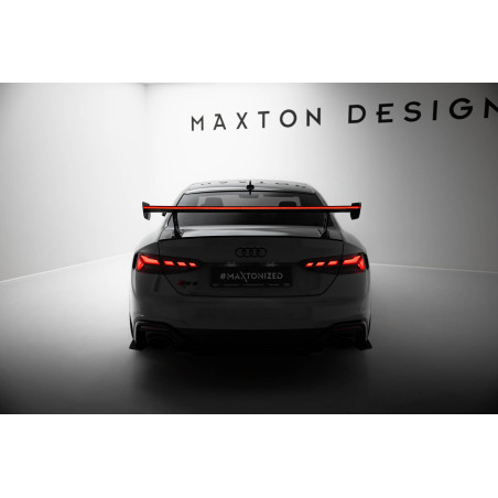 Spoiler in carbonio  V.2 + LED Audi A5 / A5 S-Line / S5 / RS5 Coupe F5 / F5 Facelift (Cod. M-CF-AU-S