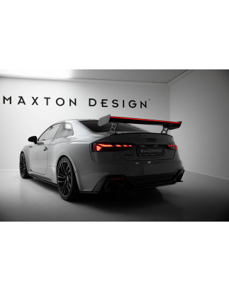 Spoiler in carbonio  V.2 + LED Audi A5 / A5 S-Line / S5 / RS5 Coupe F5 / F5 Facelift (Cod. M-CF-AU-S