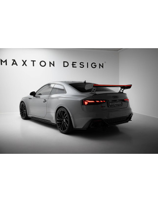 Spoiler in carbonio  V.2 + LED Audi A5 / A5 S-Line / S5 / RS5 Coupe F5 / F5 Facelift (Cod. M-CF-AU-S